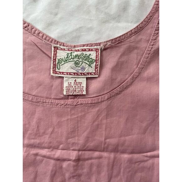 Puddingshop April Cornell Pink Cotton Dress Size 4 Lagenlook Minimalist - Picture 2 of 4